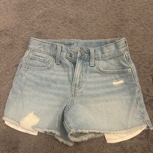 Old Navy Blue Jean Shorts Distressed Cut-Off Style